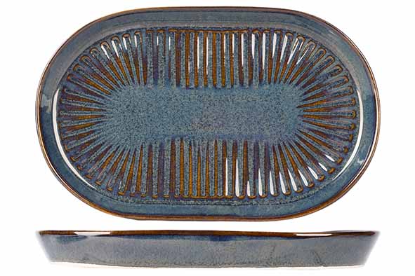 Proof - Solas plat bord ovaal blauw 19 x 12,5 cm