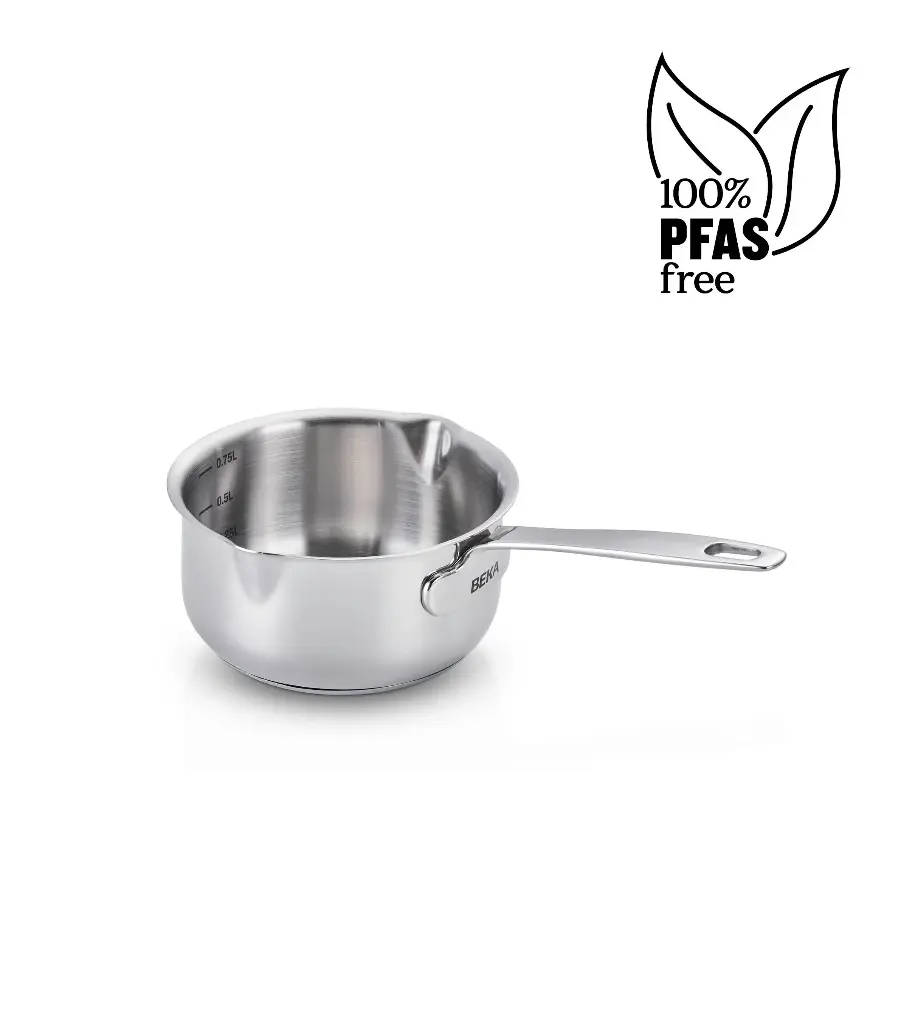 BEKA MAESTRO RVS steelpan met 2 giettuiten Ø 16 x H 11 cm