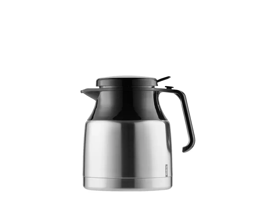 Helios Isoleerkan RVS 1.3L Mondial Push H175 mm - D147 mm - drukknop - RVS binnenfles