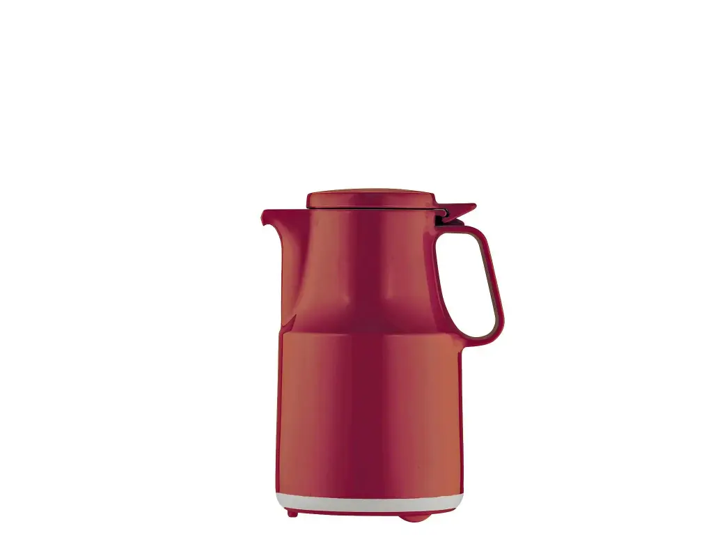 Helios Isoleerkan Rood 0.6L Thermoboy H191 mm - D114 mm - glazen binnenfles
