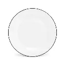 Basic White Plat bord 27cm - black rim 