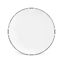 Basic White Plat bord 26,5cm coupe - black rim