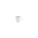 Basic White koffietas 20cl - black rim 