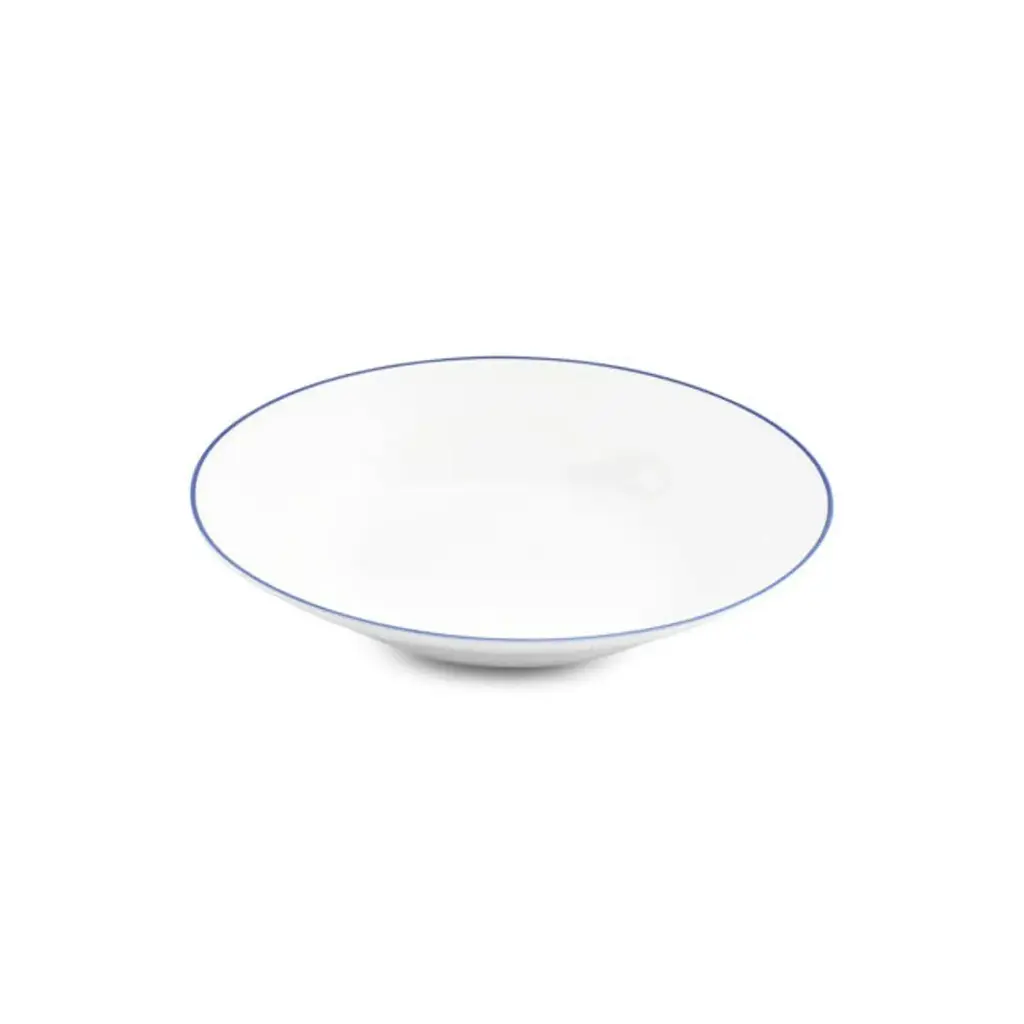 Basic White Diep bord/pastabord D23xH4cm - blue rim 