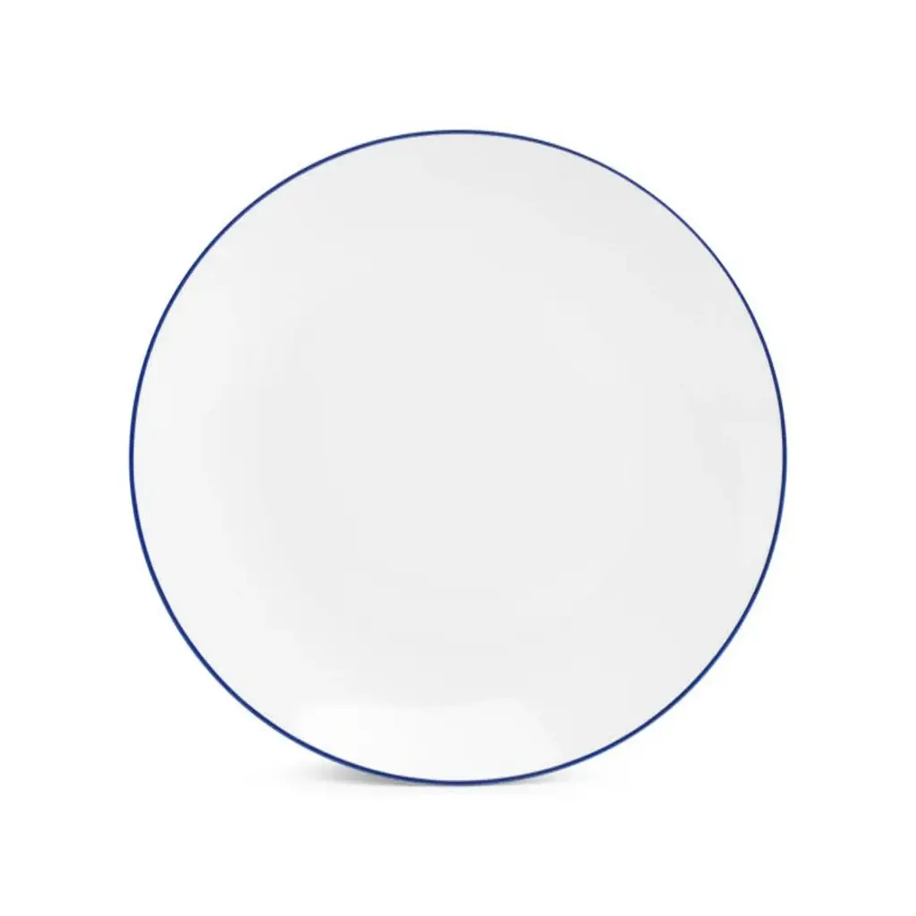 Basic White Plat bord 26,5cm coupe - blue rim