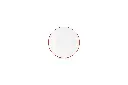 Basic White Plat bord 15cm - burgundy rim 