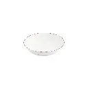 Basic White diep bord/pastabord D21xH4cm coupe - burgundy rim 