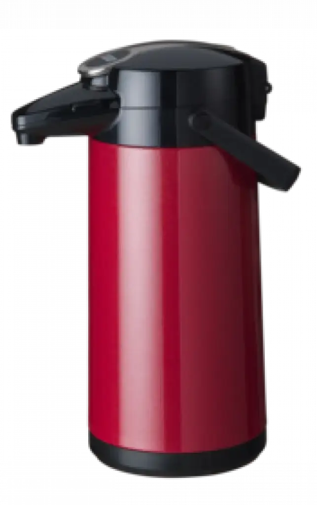 Bravilor pompisoleerkan 2,2Lt met drukhendel - rood metallic - onbreekbaar 