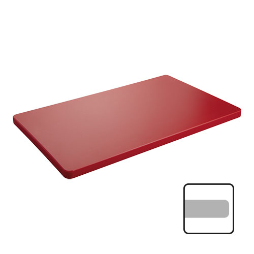 Snijplank 40x25 cm - H 2,0 cm - rood