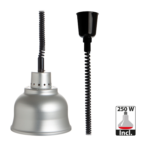 Verstelbare warmhoudlamp Aluminium - 250W - max. hoogte  192 cm