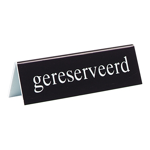 tafelbord - gereserveerd zwart
