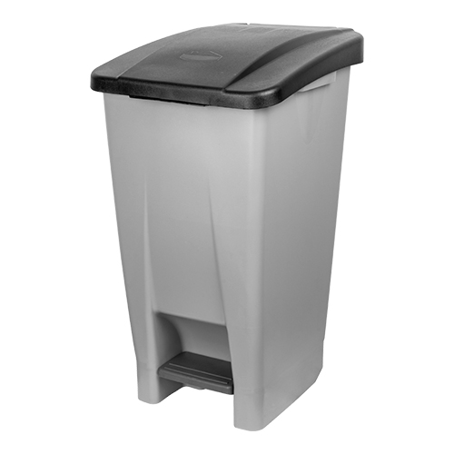 Pedaal afvalcontainer grijs 60L - H70,0 cm
