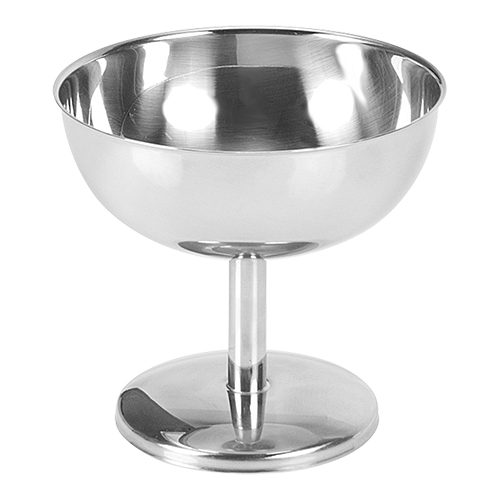RVS ijscoupe op voet Ø09,0cm - H8,5 cm