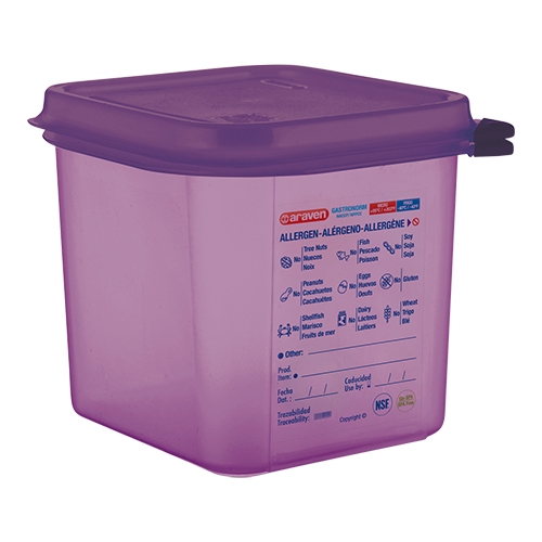 Araven voedseldoos GN1/6 anti-allergeen- H15,0 cm