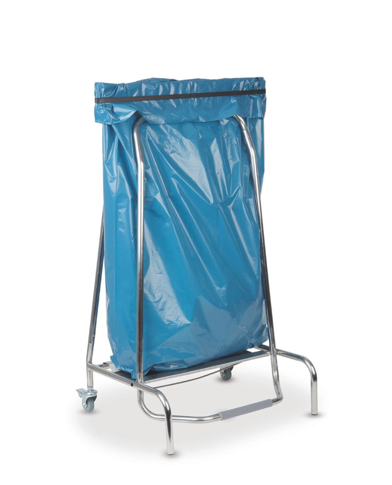 Mobiele clic clac afvalzakhouder - afm. 420 x 580 x (H) 960 mm