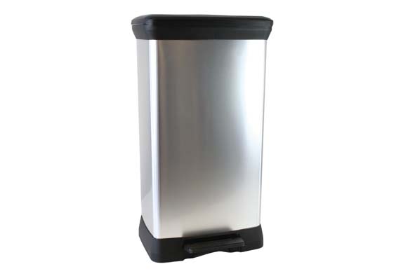 Cuver decobin pedaalemmer 50L Zilver-Zwart