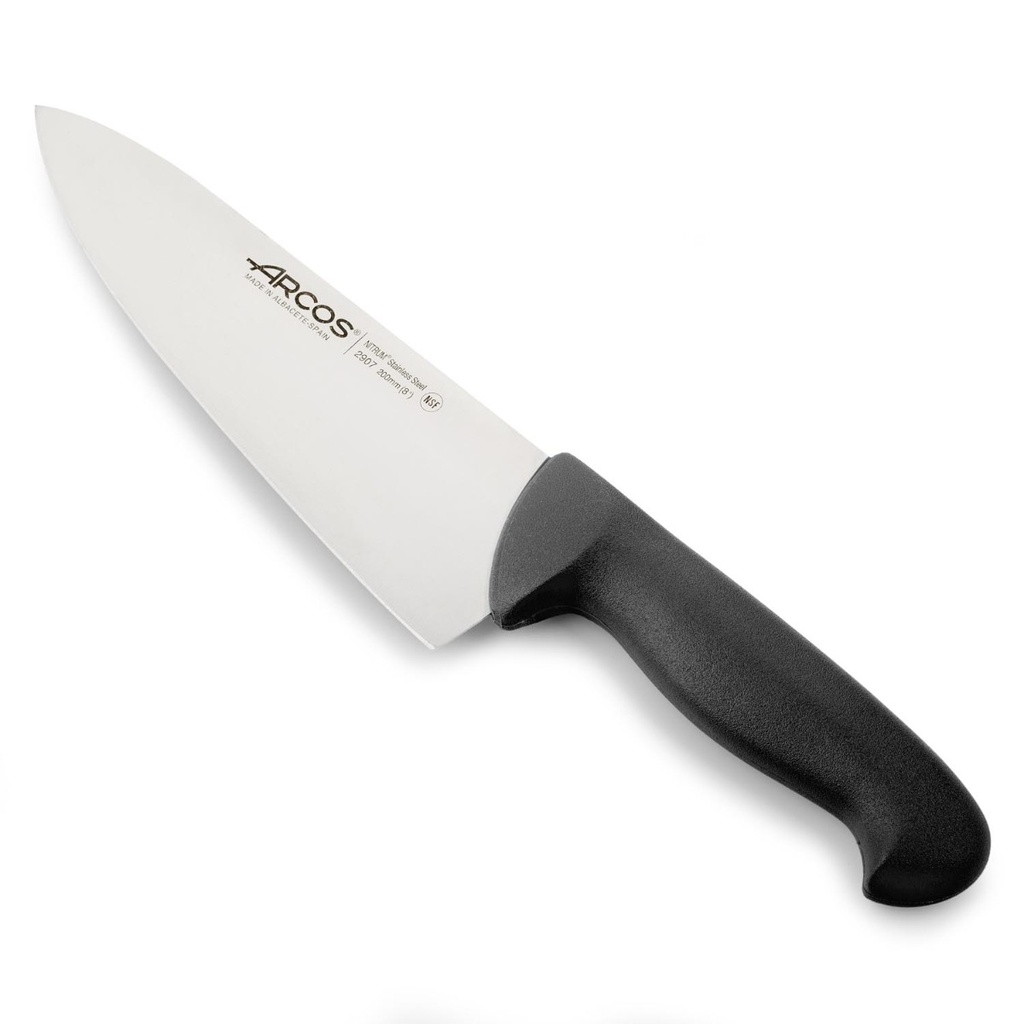 Arcos 2900 koksmes/chefmes zwart - 200 mm 