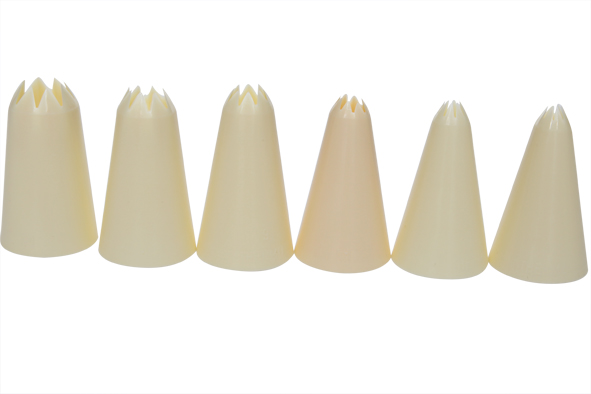 Kunststof Spuitmondjes set gekarteld S6 Dia 3-5-7-9-11-13mm