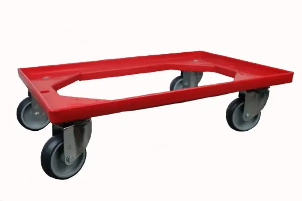 Wagentje voor stapelbakken L 600 x B 400 x H 230 mm