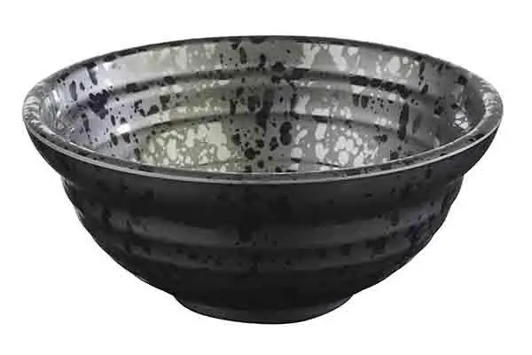 Melamine schaal/bowl zwart Ø 12cm glamour