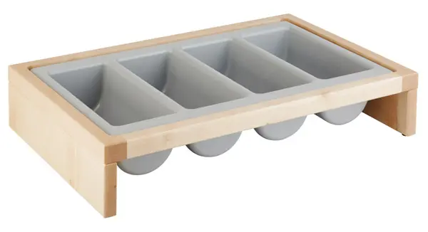 Bestekbak BRIDGE naturel - 57,5x47xH12 cm        