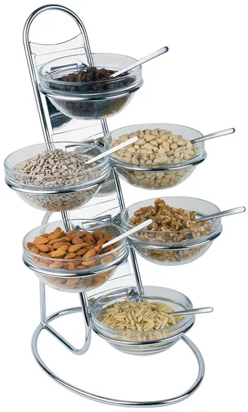 RVS Buffetstaander voor kommen Little - 30 x 30 cm x h 48 cm      