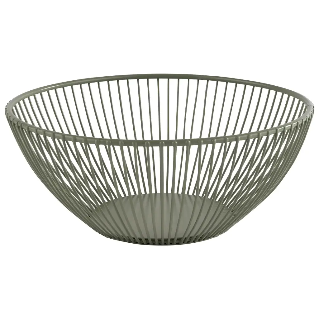 Metaal broodmand SVART wit Ø 20 cm x h 8 cm              