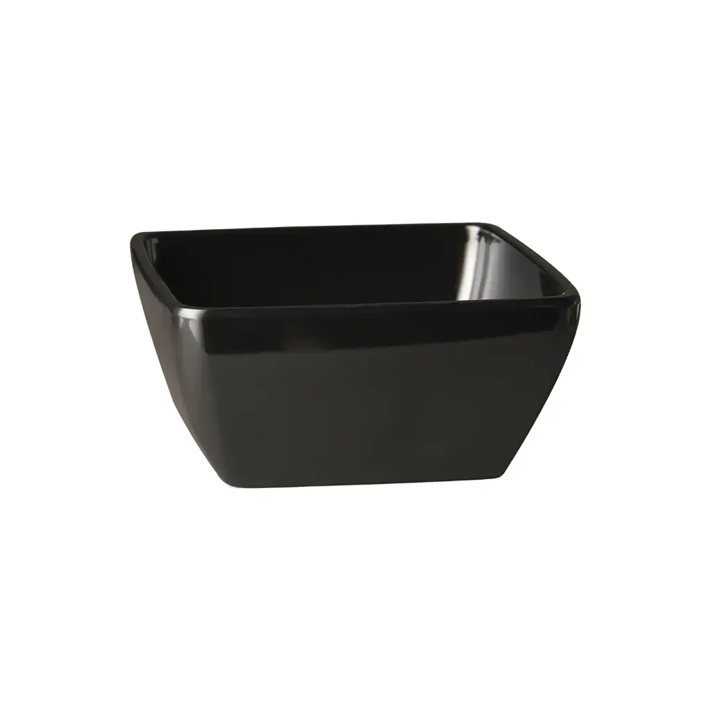 Melamine gebogen kommetje zwart - 9 x 9 cm x h 4,5 cm - 150 ml            
