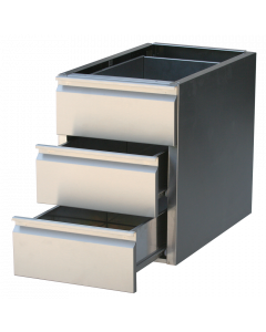 RVS 441 Blok 3 laden GN 1/1 - L400XD670XH585 mm