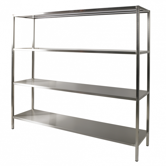 RVS 441 Standrek 4 niveaus - L1300XD400XH1800 mm