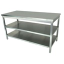 RVS 441 Werktafel met 2 onderbladen - L900 XD800XH900 mm