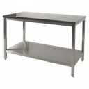 RVS 441 Werktafel met 1 onderblad - L2000XD700XH900 mm