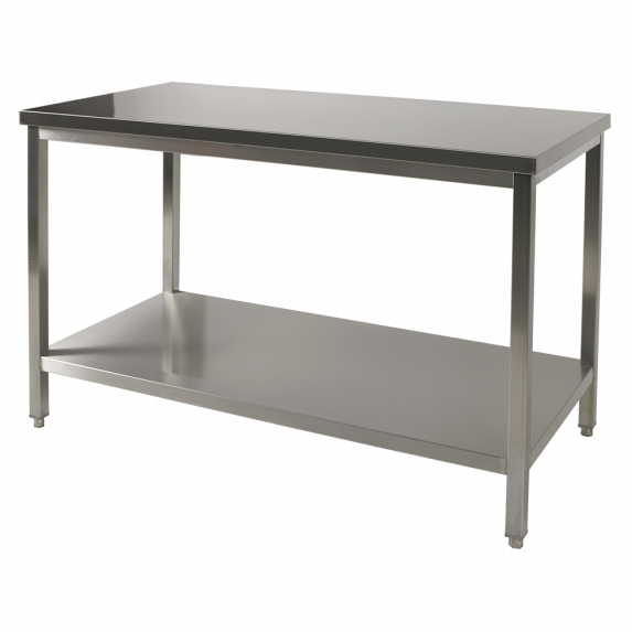 RVS 441 Werktafel met 1 onderblad - L1200XD500XH900 mm
