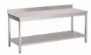RVS 441 Werktafel met 1 onderblad en opkant - L1100XD700XH900 mm