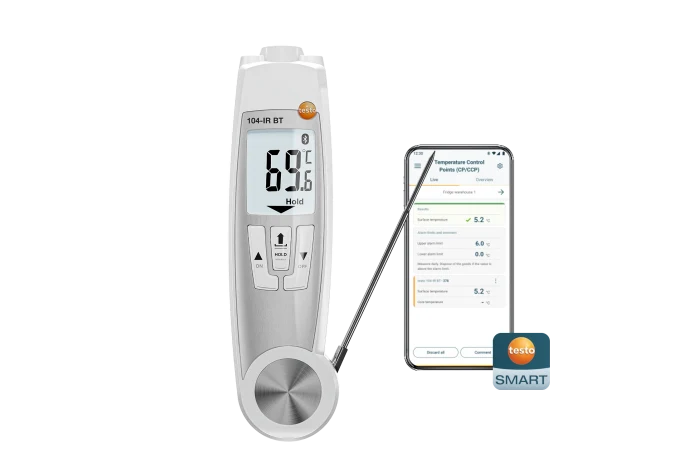 Testo 104-IR BT - Infrarood- steekthermometer met app-koppeling