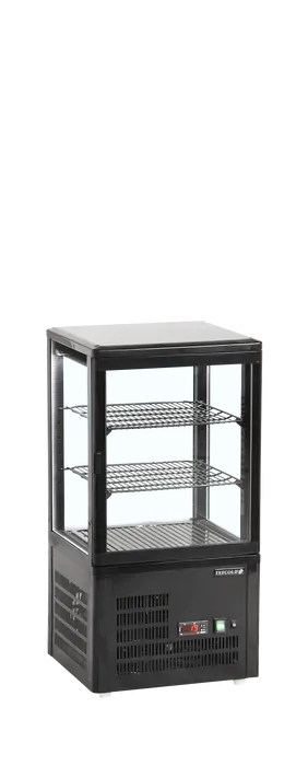 Koelvitrine tafelmodel zwart - recht model B428xD386xH855mm