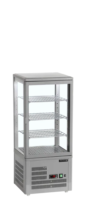Koelvitrine tafelmodel grijs - recht model B428xD386xH1000mm 