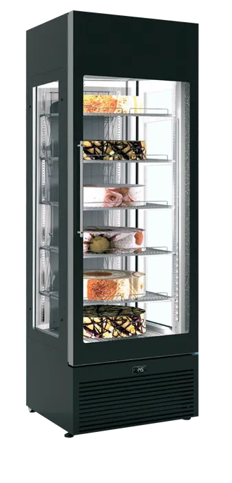 Displayvrieskast geventileerd met glasdeur B668xD773xH2000mm