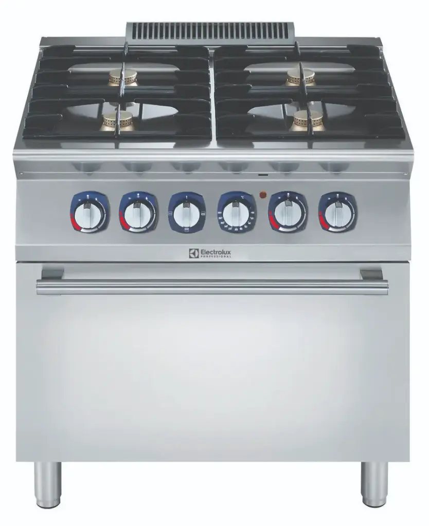 Electrolux 700XP Gasfornuis, 4 branders x 5,5 kW, elektrische oven