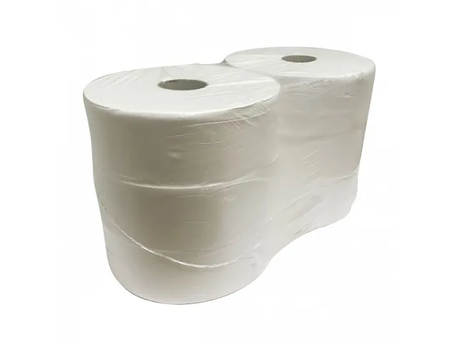 Toiletpapier jumbo 2 Laags 100% Cellulose - 280mx10cm - WIT - 6 rollen