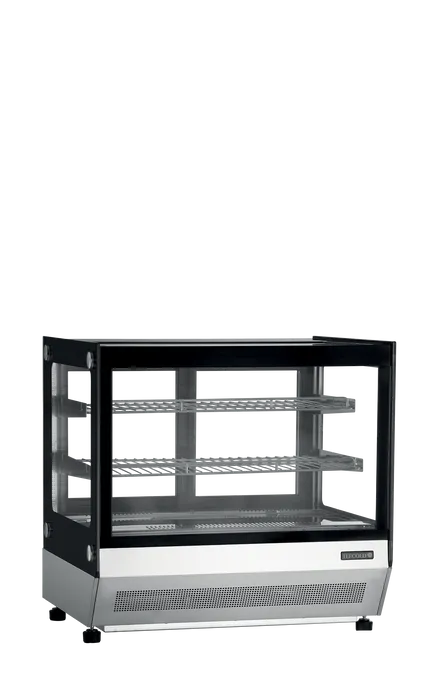 Koelvitrine tafelmodel zwart - B 700 x D 560 x H 670 mm