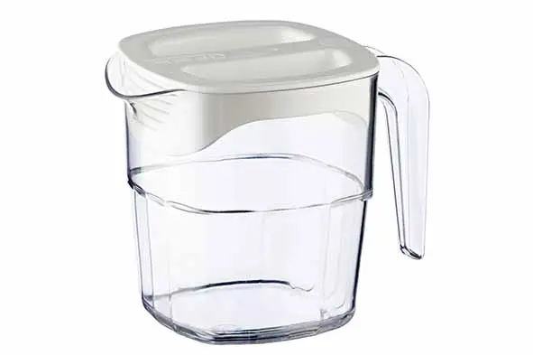 Araven schenkkan/karaf 1 L met deksel stapelbaar 16,7 x 11,9 x H 13 cm  