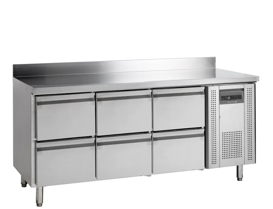 Gekoelde werktafelkast GN 1/1 - 3 x 2 lades - B 1795 x D 700 x H 960 mm