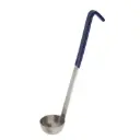 Kleurcode opscheplepel/pollepel 6 cl - Ø 6 cm - blauw - L 34,5 cm 