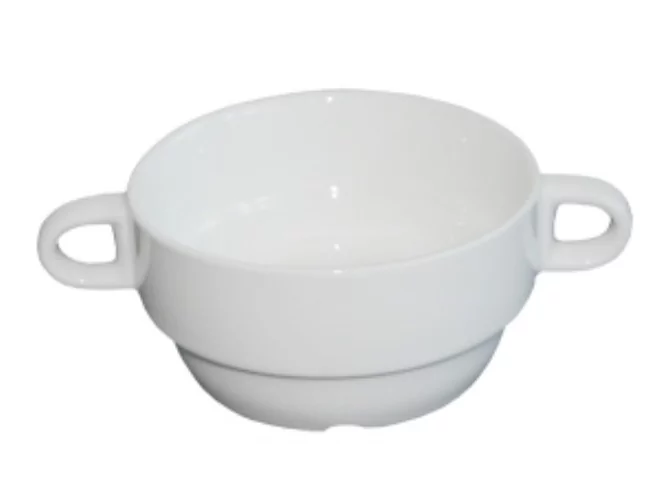 Soeptas met oren wit Ø 102 x H 54 mm - 280 ml  