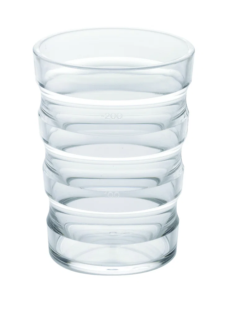 Rillenbeker 200 ml transparant