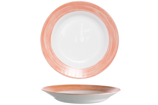 [X0626] Brush Oranje Diep Bord  D22,5cm