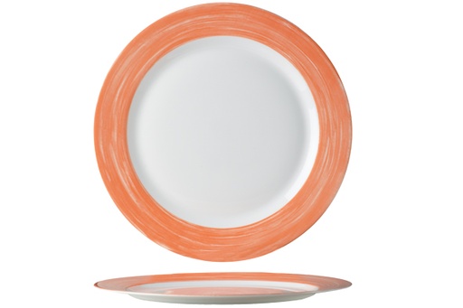 [P3949] Brush Oranje Plat Bord D25,4cm Horeca