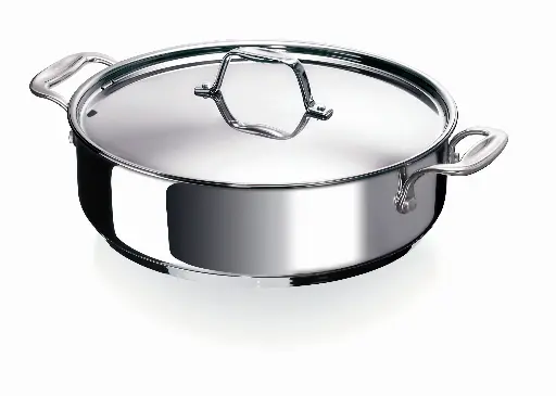 [12066284] BEKA CHEF sauteerpan met 2 zijgrepen en deksel Ø 28 x H 10,7 cm