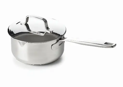 [15026174] BEKA MAESTRO RVS Steelpan met 2 giettuiten en deksel D16xH11 cm